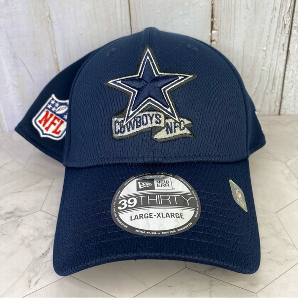 Dallas Cowboys New Era 39Thirty Sideline Navy Stretch Fitted Sz L-XL Hat Cap Dak - Picture 2 of 6